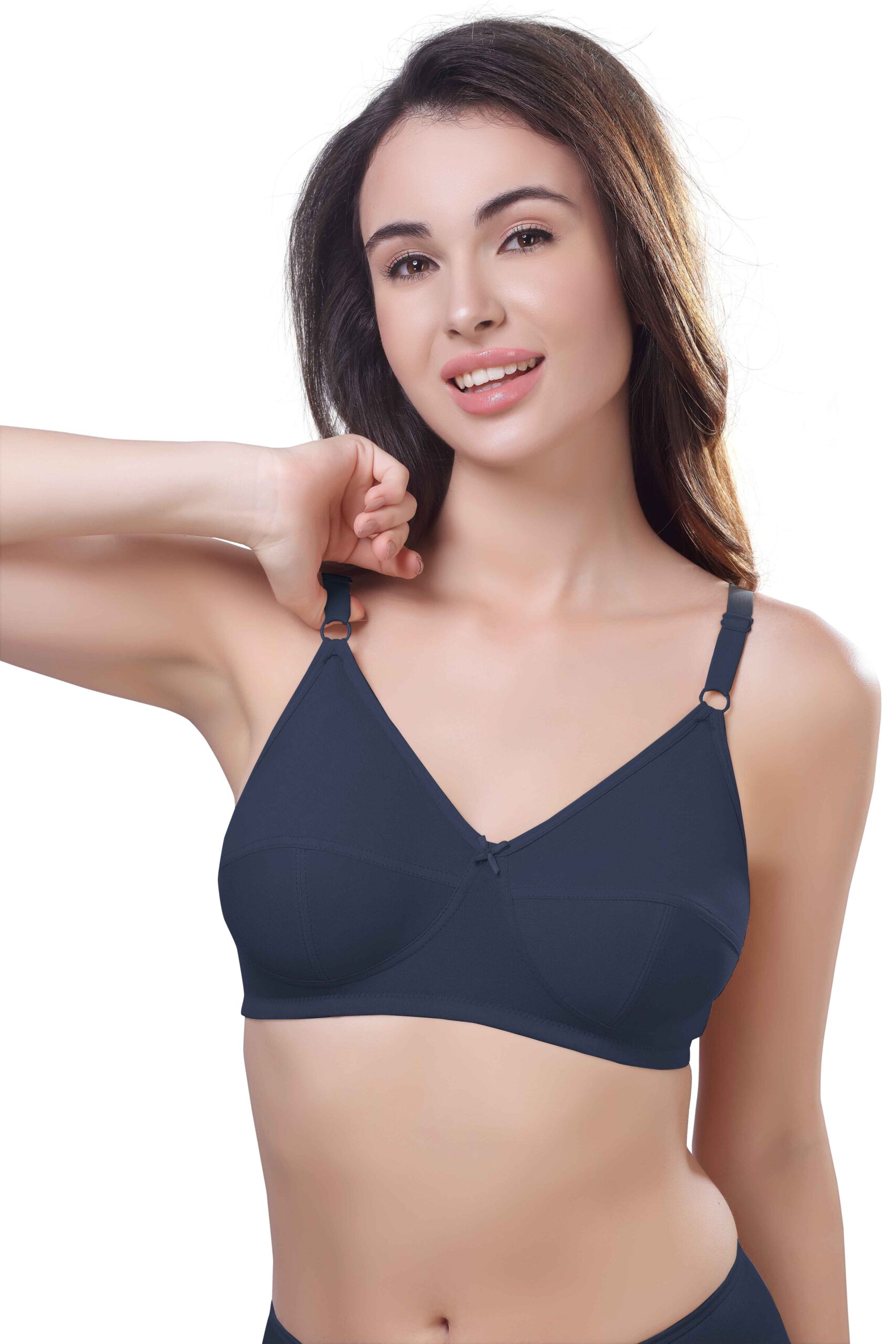 Wired Adjustable Cotton Knitted Fabric BRA (PONNIS Gold Touch)