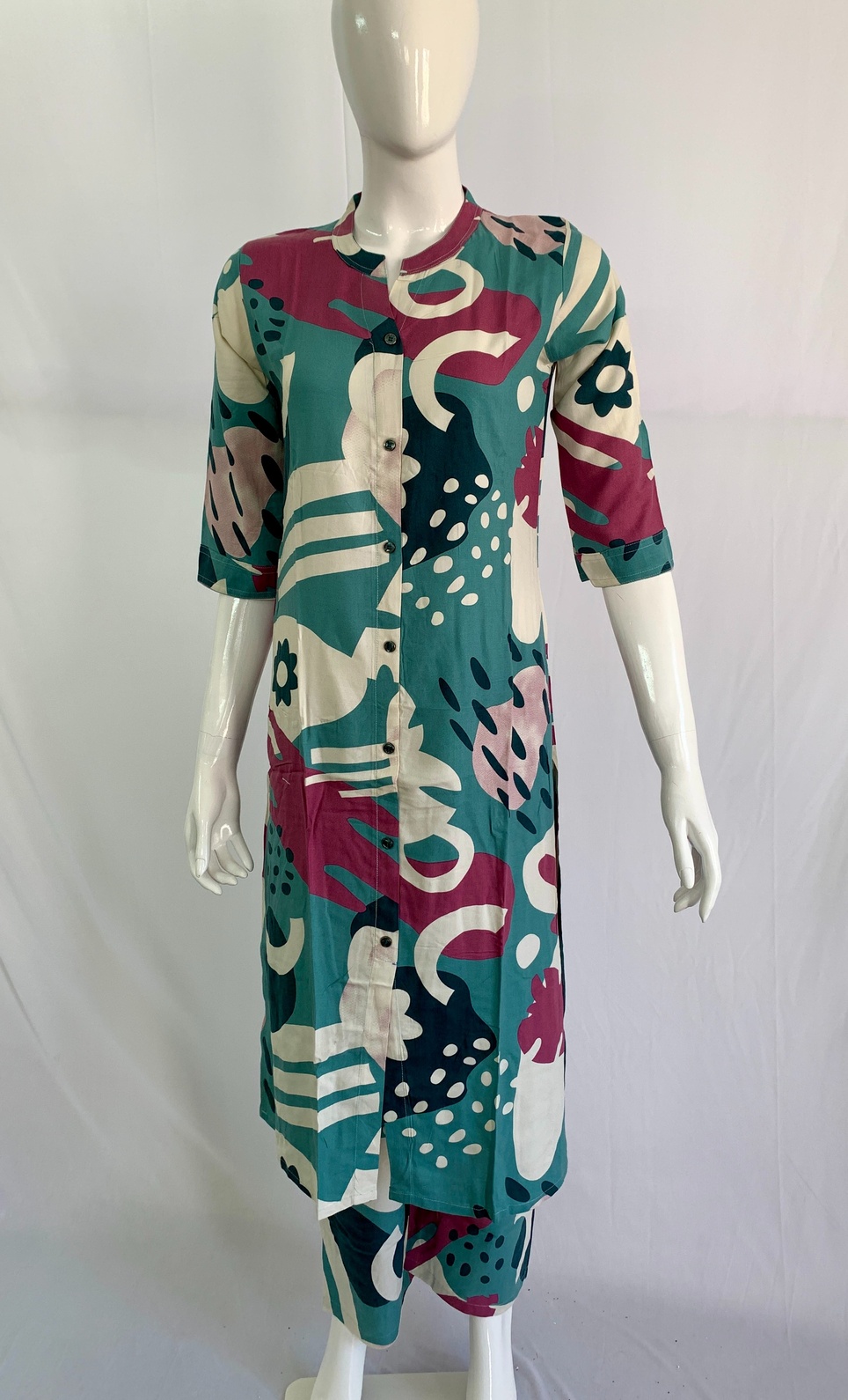 PONNIS Premium Rayon 2Pcs Co-Ord set detailing printed design/231 - Image 2