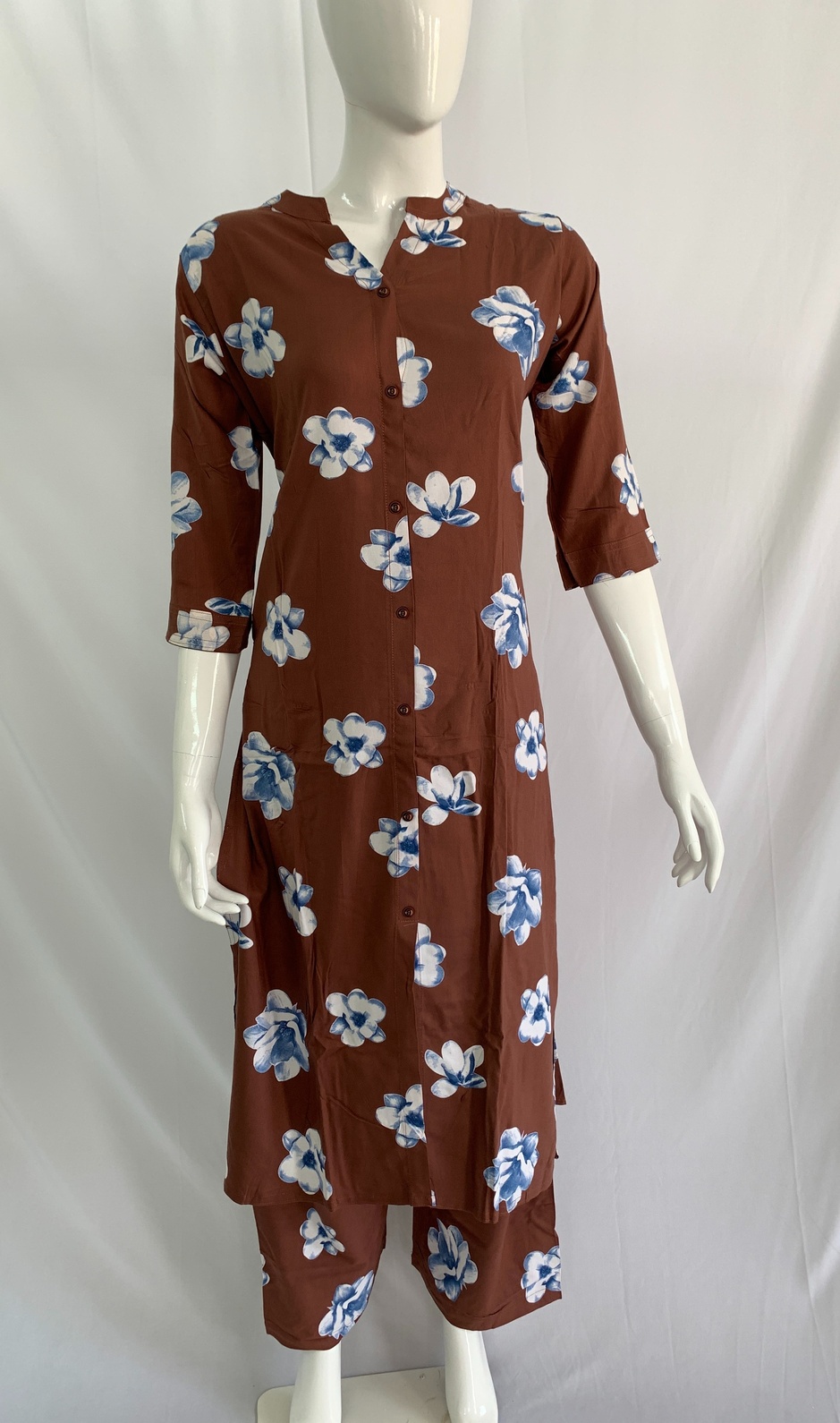PONNIS Premium 2Pcs Co-Ord Set Rayon Kurtis with Bottom/240 - Image 2