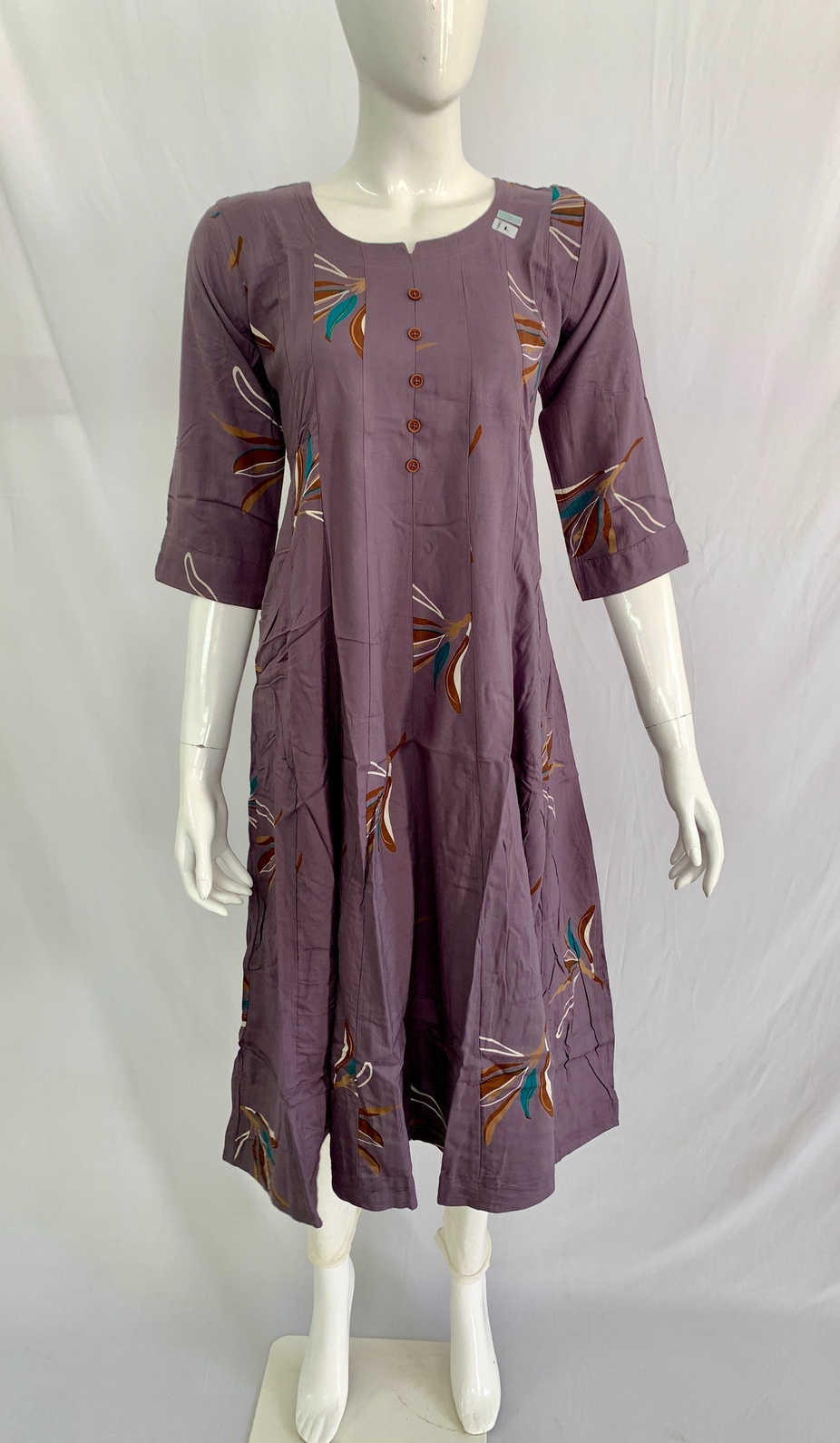 PONNIS Premium Anarkali Rayon Kurta for Women with 3/4 Sleeves | ANAR RP TOPS/634 - Image 2