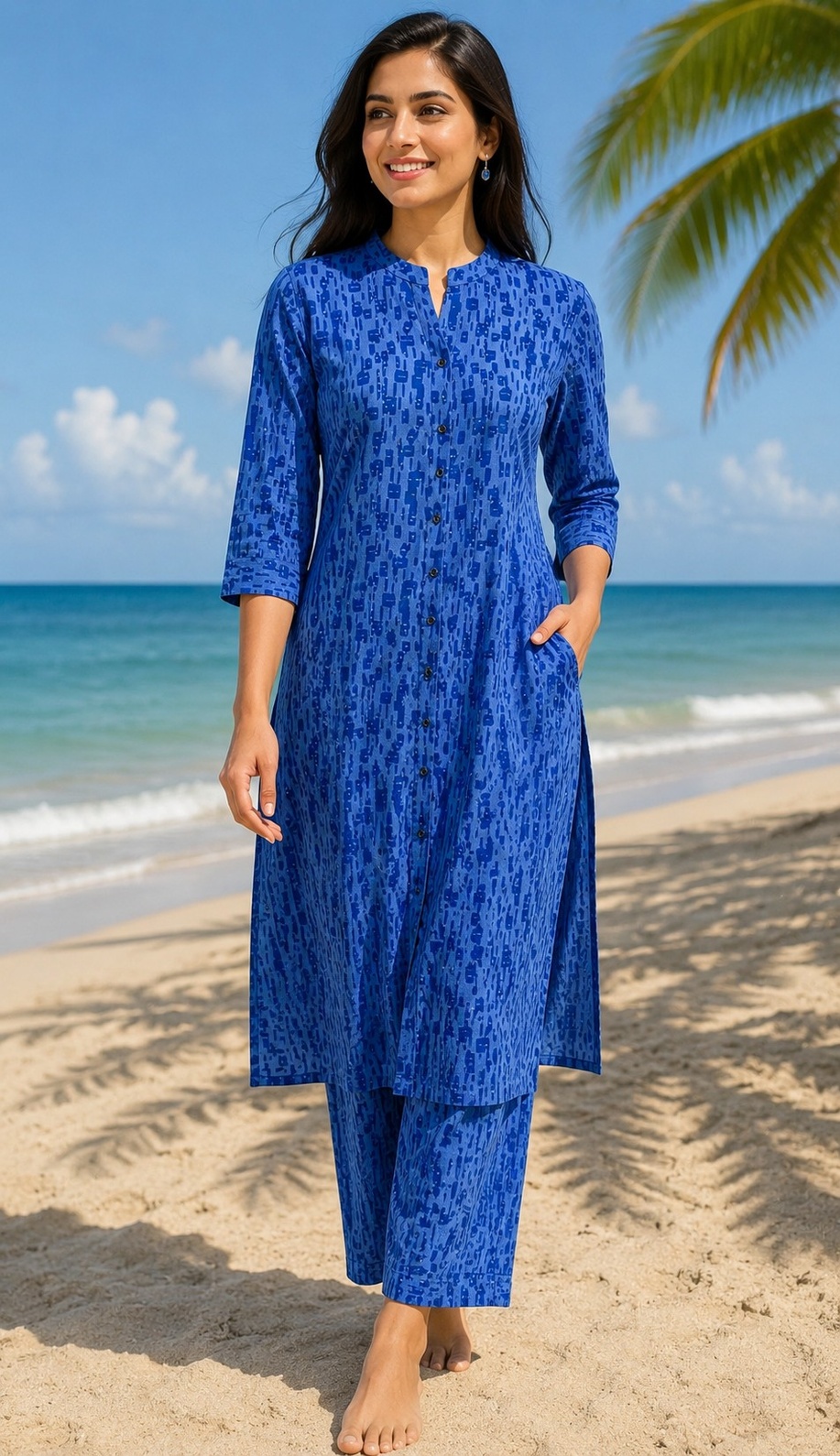 PONNIS Premium 2Pcs Co-Ord Set Cotton Kurtis with Bottom/804