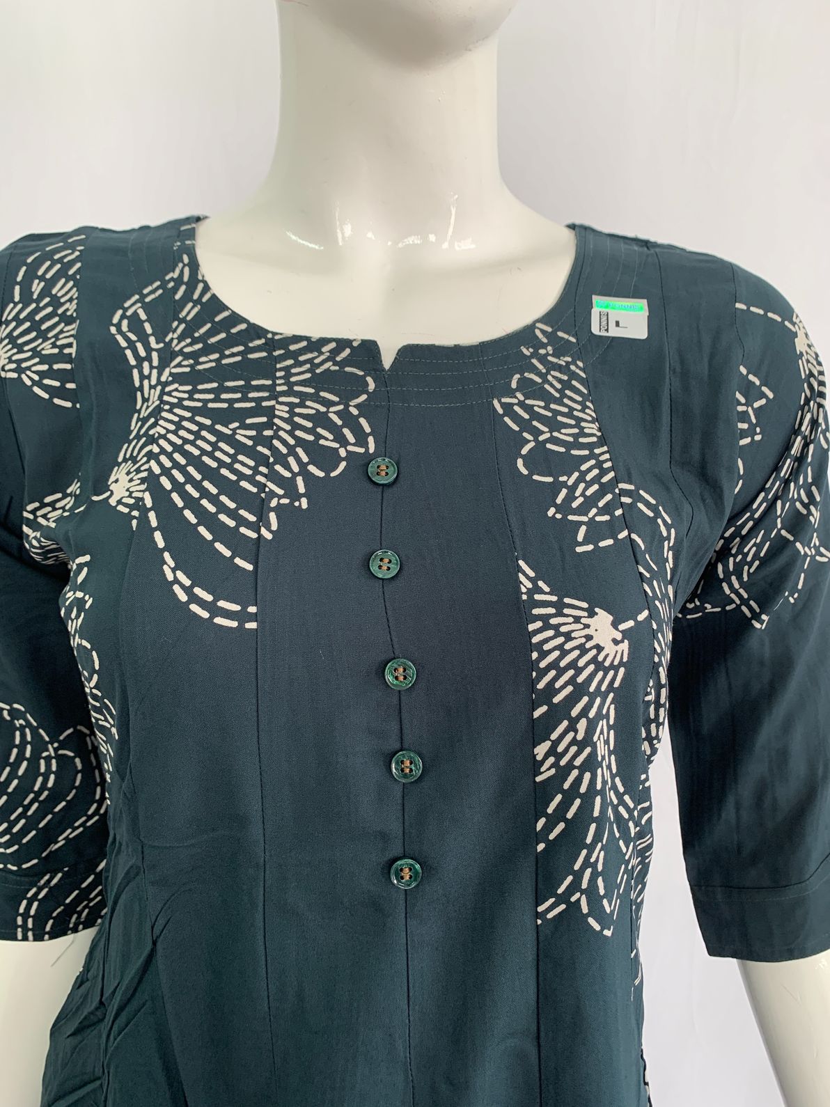PONNIS Premium Anarkali Rayon Kurta for Women with 3/4 Sleeves | ANAR RP TOPS/652 - Image 2