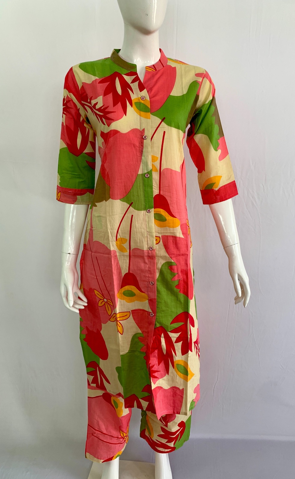 PONNIS Premium 2Pcs Co-Ord Set Cotton Kurtis with Bottom/802 - Image 3