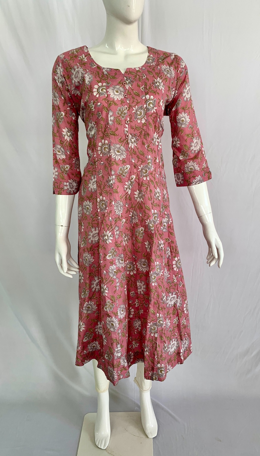 PONNIS Premium Anarkali Cotton Kurta for Women with 3/4 Sleeves | ANAR RP TOPS/01 - Image 2