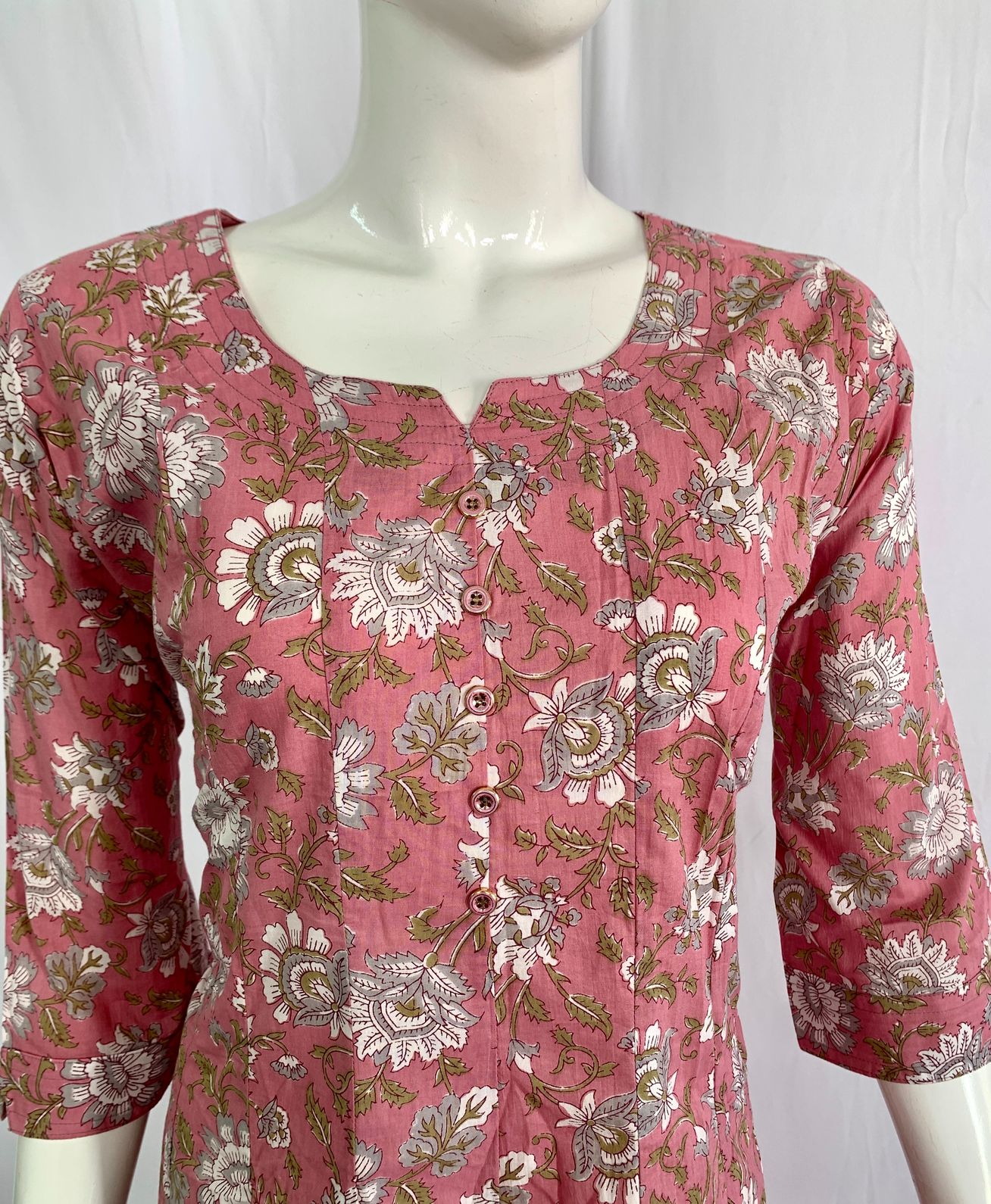 PONNIS Premium Anarkali Cotton Kurta for Women with 3/4 Sleeves | ANAR RP TOPS/01 - Image 3