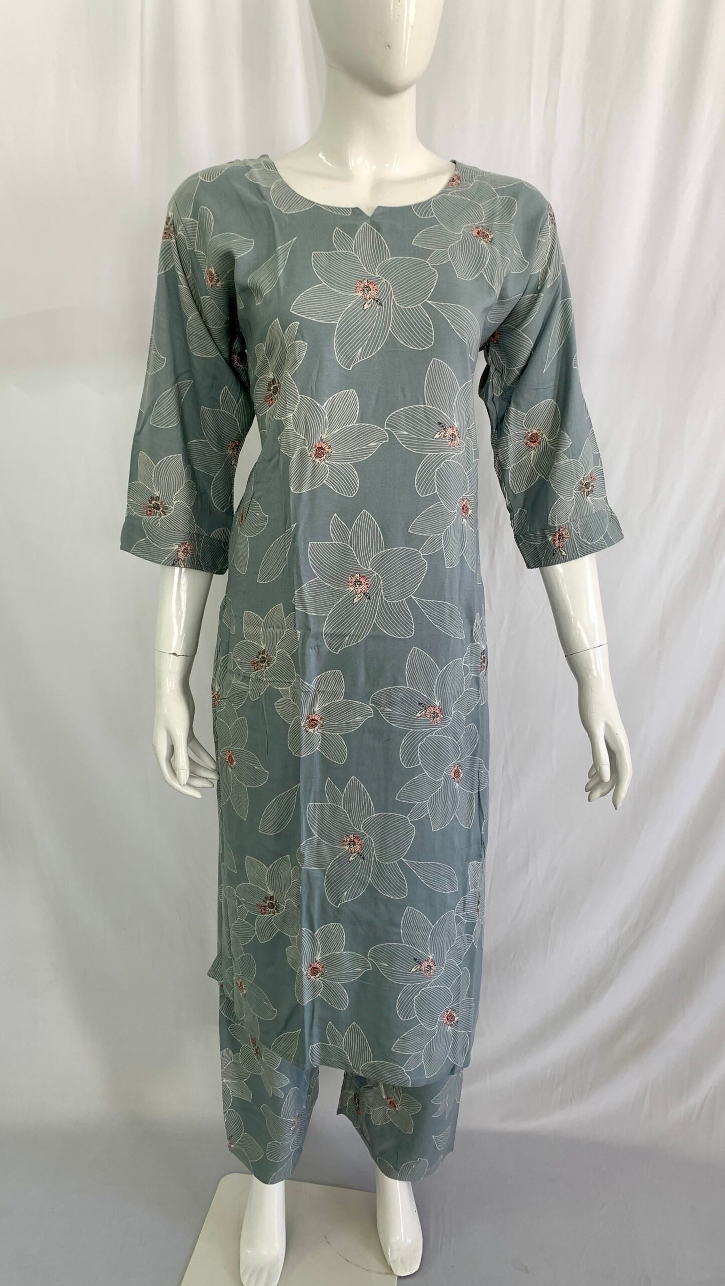 PONNIS Premium 2Pcs Co-Ord Set Rayon Kurtis with Bottom/832 - Image 2