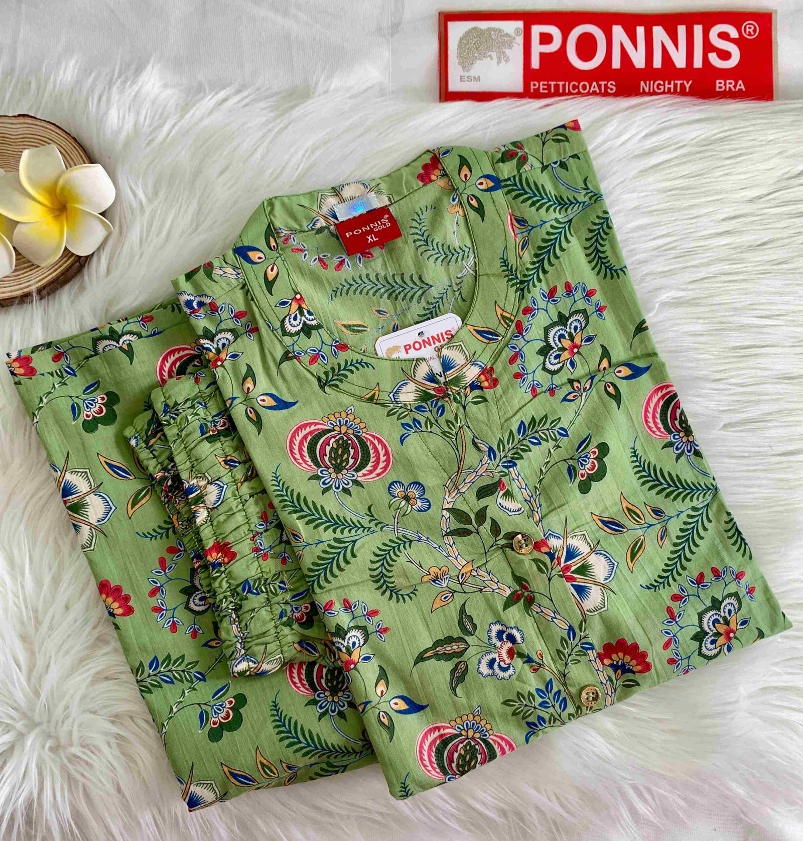 PONNIS Premium 2Pcs Co-Ord Set Cotton Kurtis with Bottom/841