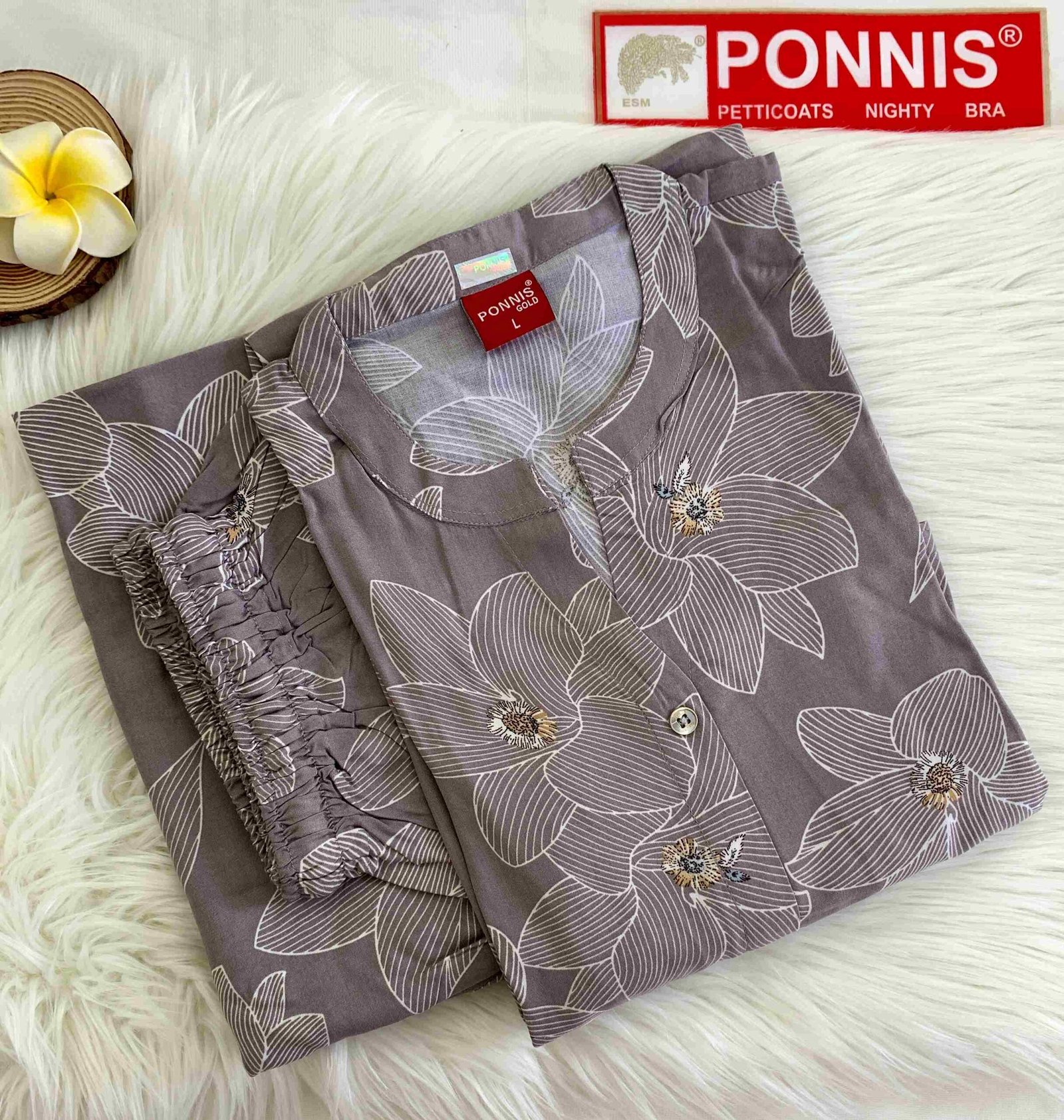 PONNIS Premium Rayon 2Pcs Co-Ord set detailing printed design/845