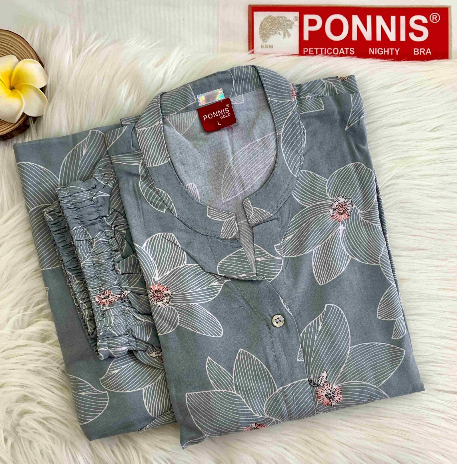PONNIS Premium Rayon 2Pcs Co-Ord set detailing printed design/847